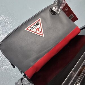 GUESS Gray and Red Men's Bag